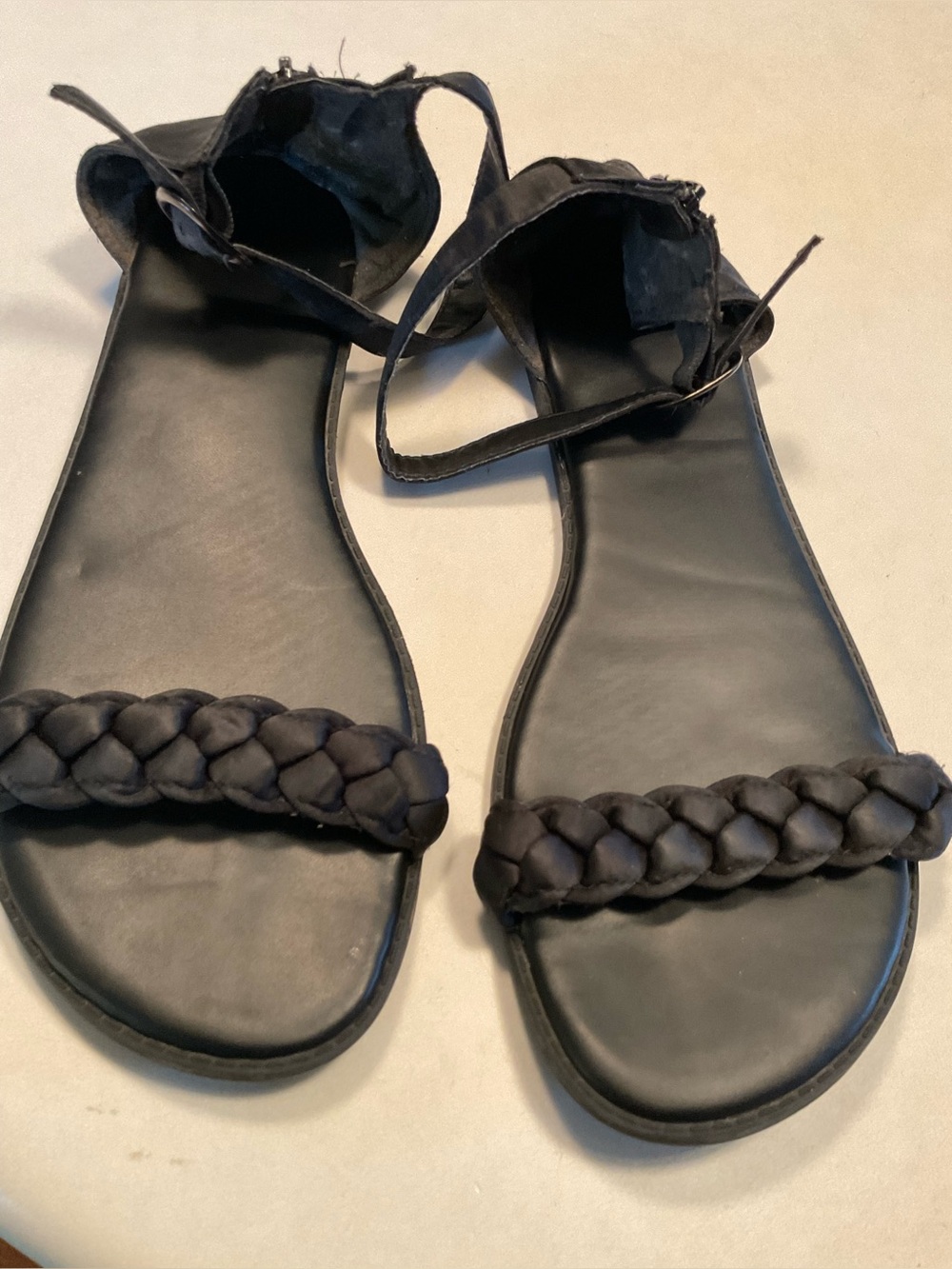 Torrid Women's Black Braided Flat Sandals